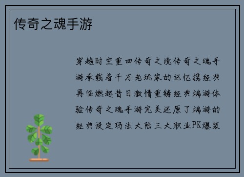 传奇之魂手游